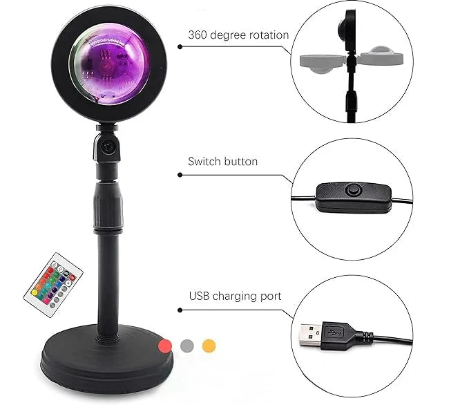 Sunset Projection LED Lamp